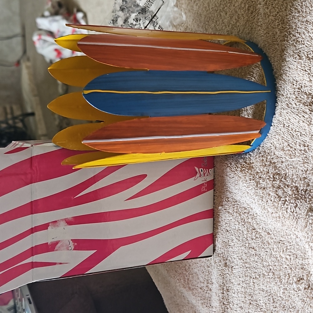 Pink Zebra Simmer Light Shade Surfboards Surf Retro Style